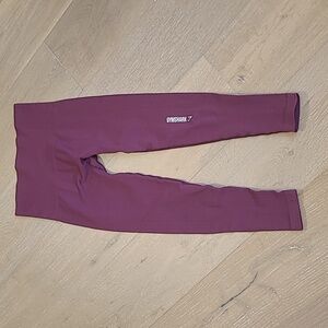 Gymshark Power Down Leggings Women's sz M Maroon Textured Active Pants Gym Wear